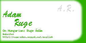adam ruge business card